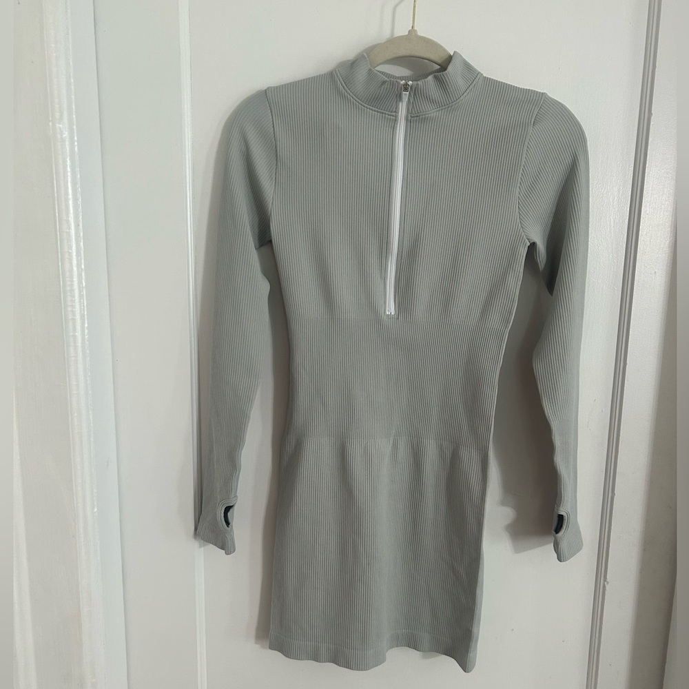 OQQ Long Sleeve Gray Dress - Picture 2 of 6